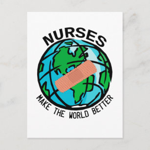 Nurses World Postcard Postkarte
