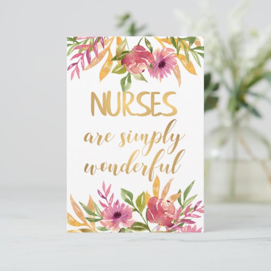 Nurses Zitat Wertschätzung Danke Abschluss (Stehend Vorderseite)