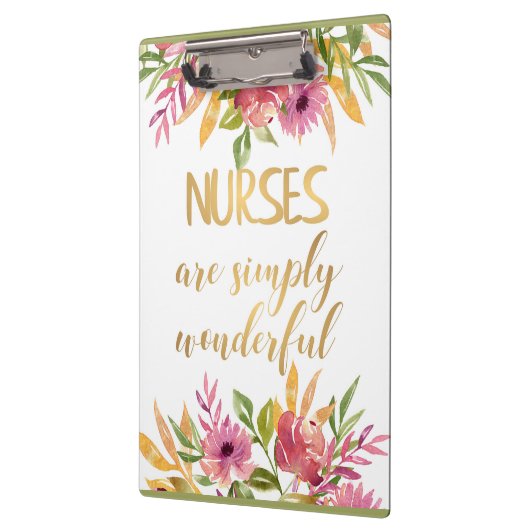 Nurses Zitat Wertschätzung Danke Abschluss Klemmbrett (Links)