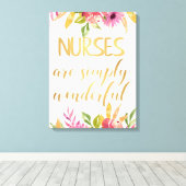 Nurses Zitat Wertschätzung Danke Abschluss Leinwanddruck (Insitu (Holzboden))