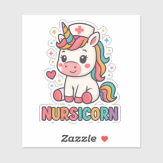 Nursicorn Niedlich Unicorn Nurse Aufkleber