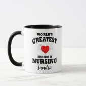 Nursing Angel Wing Red Heart Director Tasse (Links)