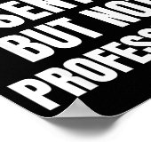 Nursing Degree - Essential But Not Professional Poster (Ecke)