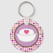 Nursing Gift Heart Hat Schlüsselanhänger (Vorderseite)