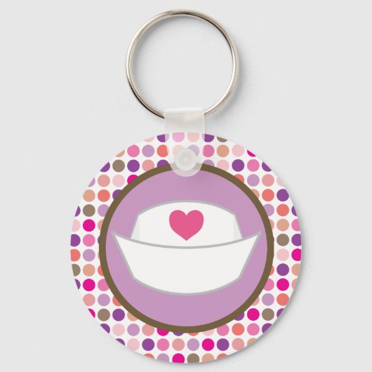 Nursing Gift Heart Hat Schlüsselanhänger (Vorderseite)