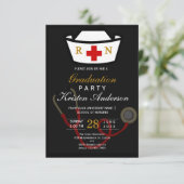 Nursing Graduation Invitation Einladung (Stehend Vorderseite)