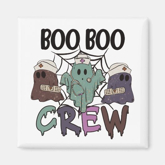 Nursing Halloween Boo Boo Crew Ghost Magnet (Vorne)