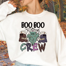 Nursing Halloween Boo Boo Crew Ghost Sweatshirt