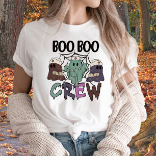 Nursing Halloween Boo Boo Crew Ghost T-Shirt