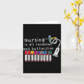Nursing Is All Rainbows And Butterflies Nurse Funn Karte (Gelbe Blume)