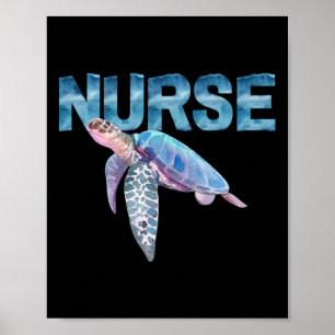 Nursing Life Meeresschildkröte T In Aquarell Nicu Poster