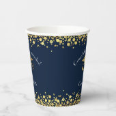 Nursing School Abschluss Navy Blue Gold Pappbecher (Links)