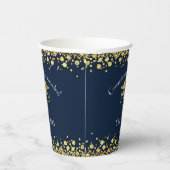 Nursing School Abschluss Navy Blue Gold Pappbecher (Rechts)