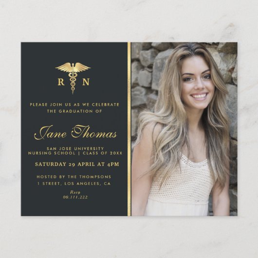 Nursing School Abschlussfeier Einladungskarte (Vorderseite)
