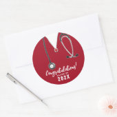 Nursing School Grad Runder Aufkleber (Umschlag)