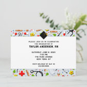 Nursing School Graduation Party Einladung (Stehend Vorderseite)