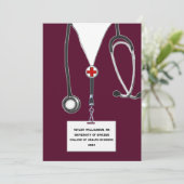 Nursing School Graduation Party Einladung (Stehend Vorderseite)