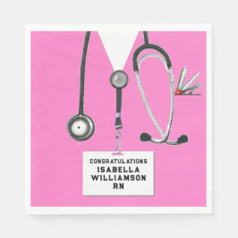 Nursing School Graduation Party Napkins Serviette