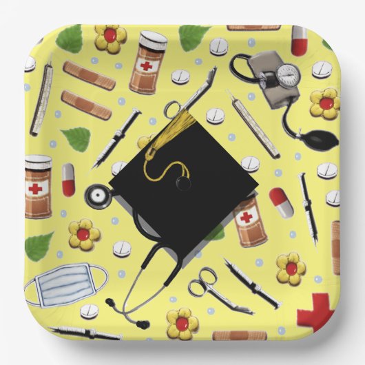 Nursing School Graduation Party Pappteller (Vorderseite)