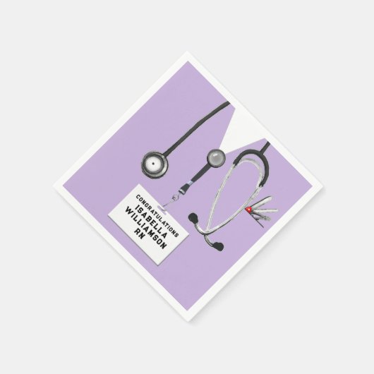 Nursing School Graduation Party Serviette (Ecke)