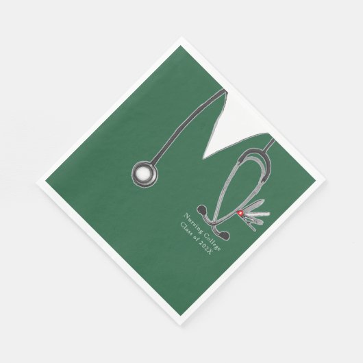 Nursing School Graduation Party Serviette (Ecke)