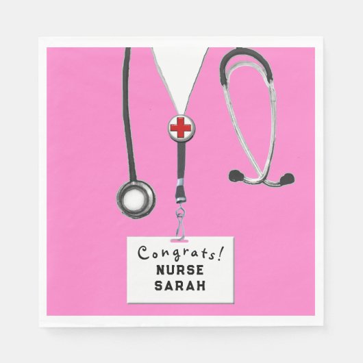 Nursing School Graduation Party Serviette (Vorderseite)