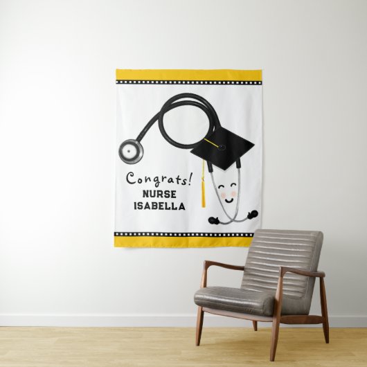 Nursing School Graduation Party Wandteppich (Beispiel)