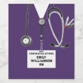 Nursing School Graduation Party Weinetikett (Einzelnes Label)
