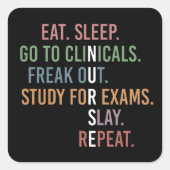 Nursing School student Future Nurse RN Gifts Quadratischer Aufkleber (Vorderseite)