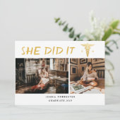 Nursing-Schule Sie hat Skript-Foto Einladung (Stehend Vorderseite)