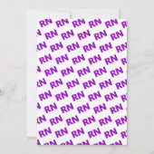 Nursing shool stethoscope purple RN graduation Einladung (Rückseite)