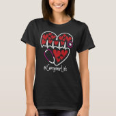 Nursing Stethoscope Heart Caregiver Valentine's Da T-Shirt (Vorderseite)