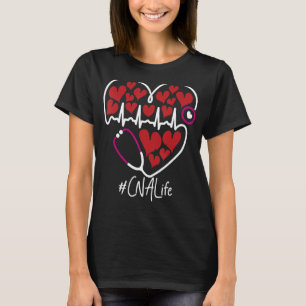 Nursing Stethoscope Heart CNA Valentinstag T-Shirt
