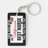 Nursing-Student-Lizenz-Plate anpassen Schlüsselanhänger (Rückseite)