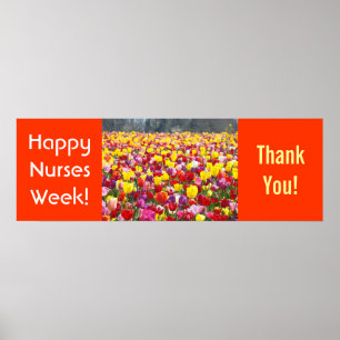 Nursing Week Vielen Dank Poster Banner Tulips Nurs