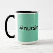 #nursingproblems aqua & schwarz tasse (Links)