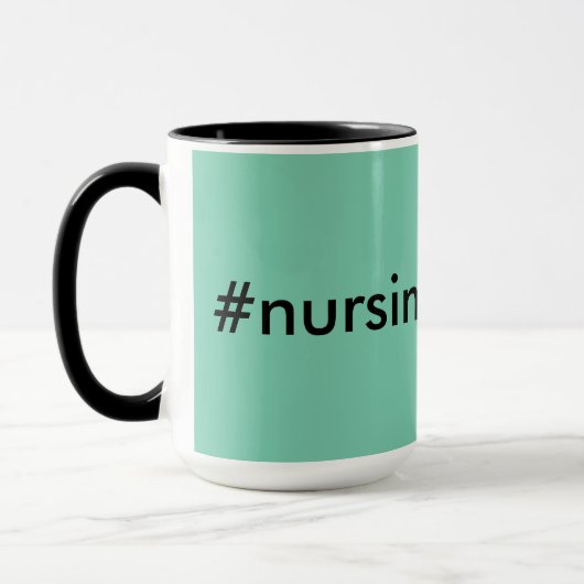 #nursingproblems aqua & schwarz tasse (Links)