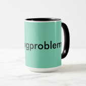 #nursingproblems aqua & schwarz tasse (VorderseiteRechts)