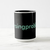 #nursingproblems schwarz & aqua tasse (Zentrum)