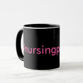 #nursingproblems schwarz/rosa tasse (Vorderseite Links)