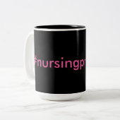 #nursingproblems schwarz/rosa zweifarbige tasse (Vorderseite Links)