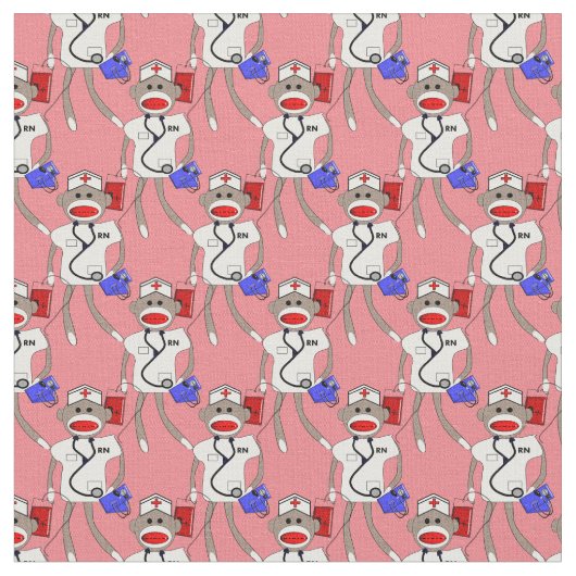 Nursock-Affen Fabric PINK Stoff (Nahaufnahme)