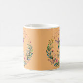 Nurture and Flourish Hummingbird Floral Design Kaffeetasse (Mittel)