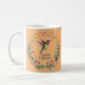 Nurture and Flourish Hummingbird Floral Design Kaffeetasse (Links)