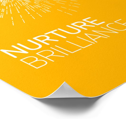 Nurture Brilliant Poster (Ecke)