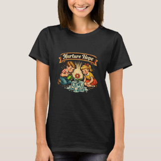 Nurture Hope Vintage Kinder gießen Blumen T-Shirt