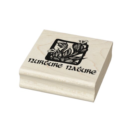 Nurture Nature Bee and Blume Gummistempel (Stempel)