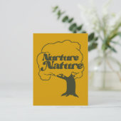 Nurture Nature Retro Tree Hugger Postkarte (Stehend Vorderseite)