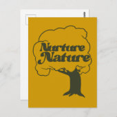 Nurture Nature Retro Tree Hugger Postkarte (Vorne/Hinten)