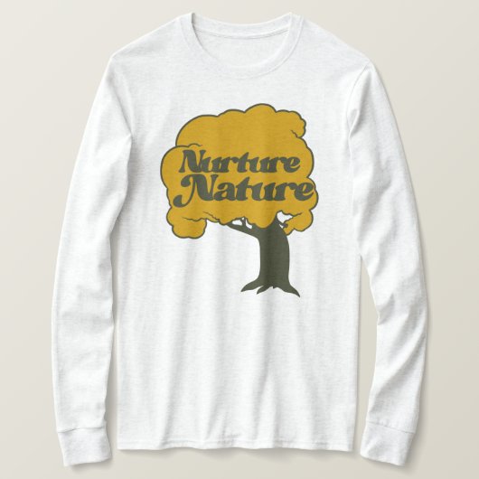 Nurture Nature Retro Tree Hugger T-Shirt (Design vorne)